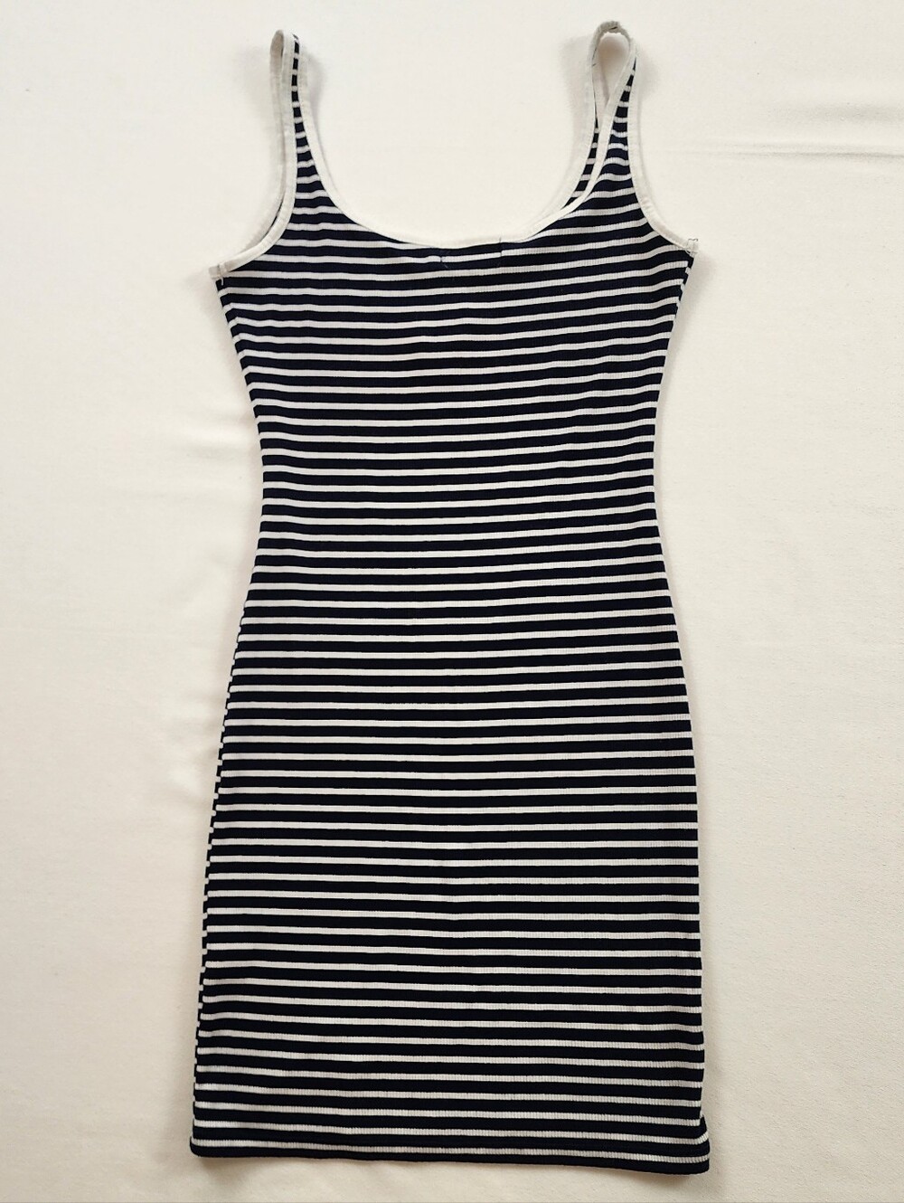 Heart & Hips Navy and White Striped Sleeveless Tank Dress Size S - Picture 2 of 6